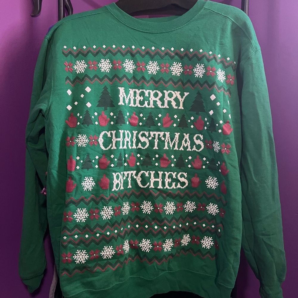 Spencer’s Merry Christmas B*tches Sweatshirt